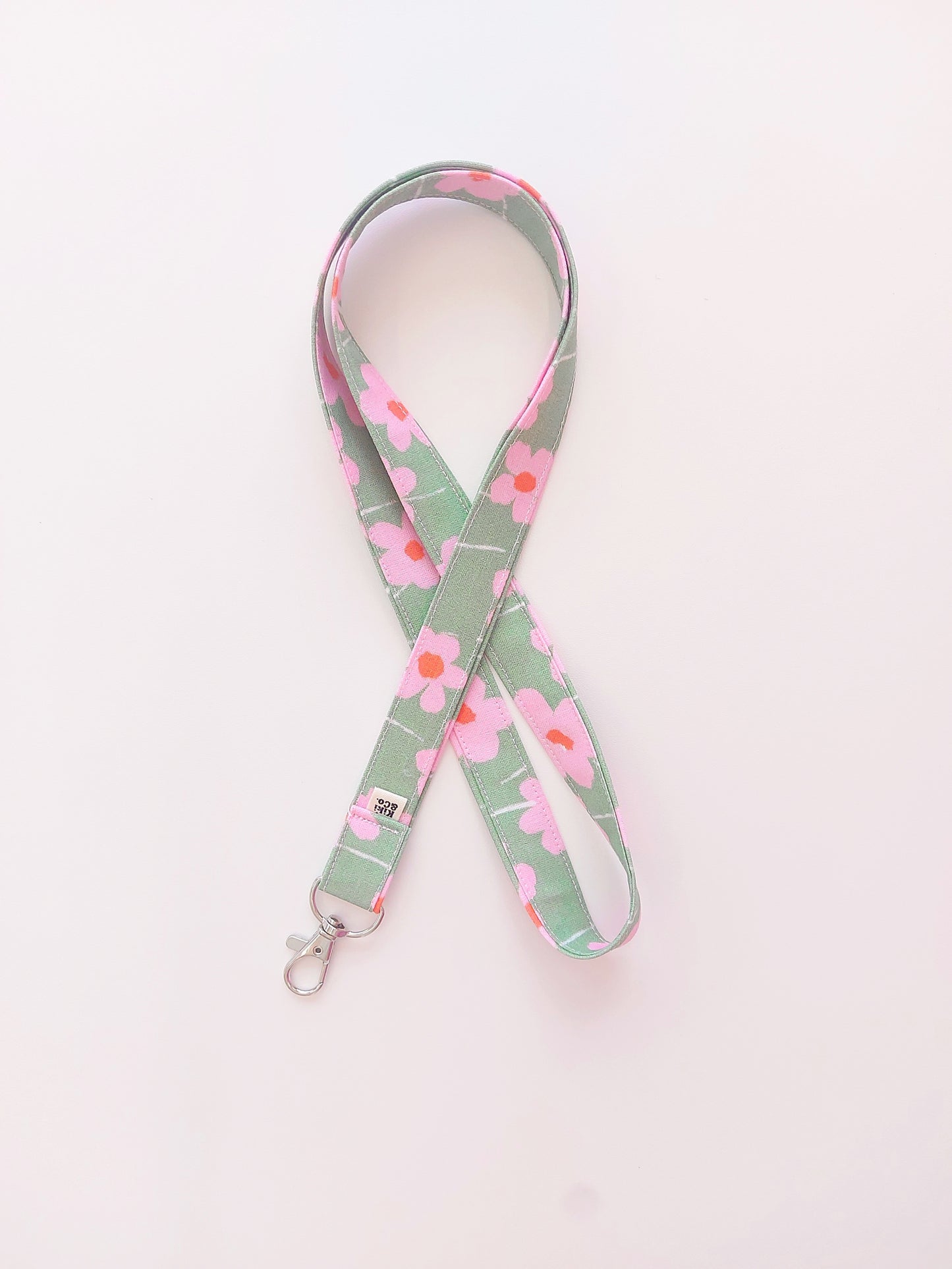 Handmade Lanyard - Green & Pink Joy