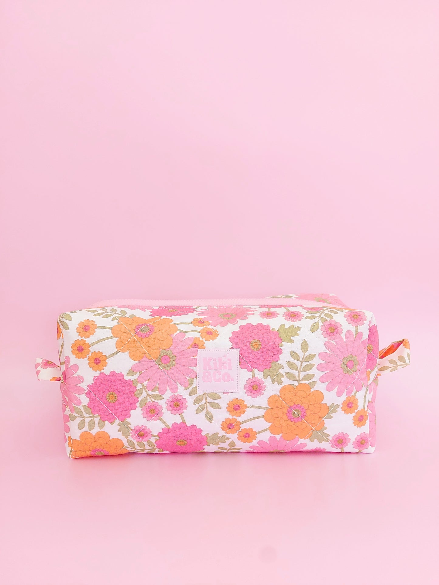 Quilted Makeup Bag- Vintage Floral PRE-ORDER