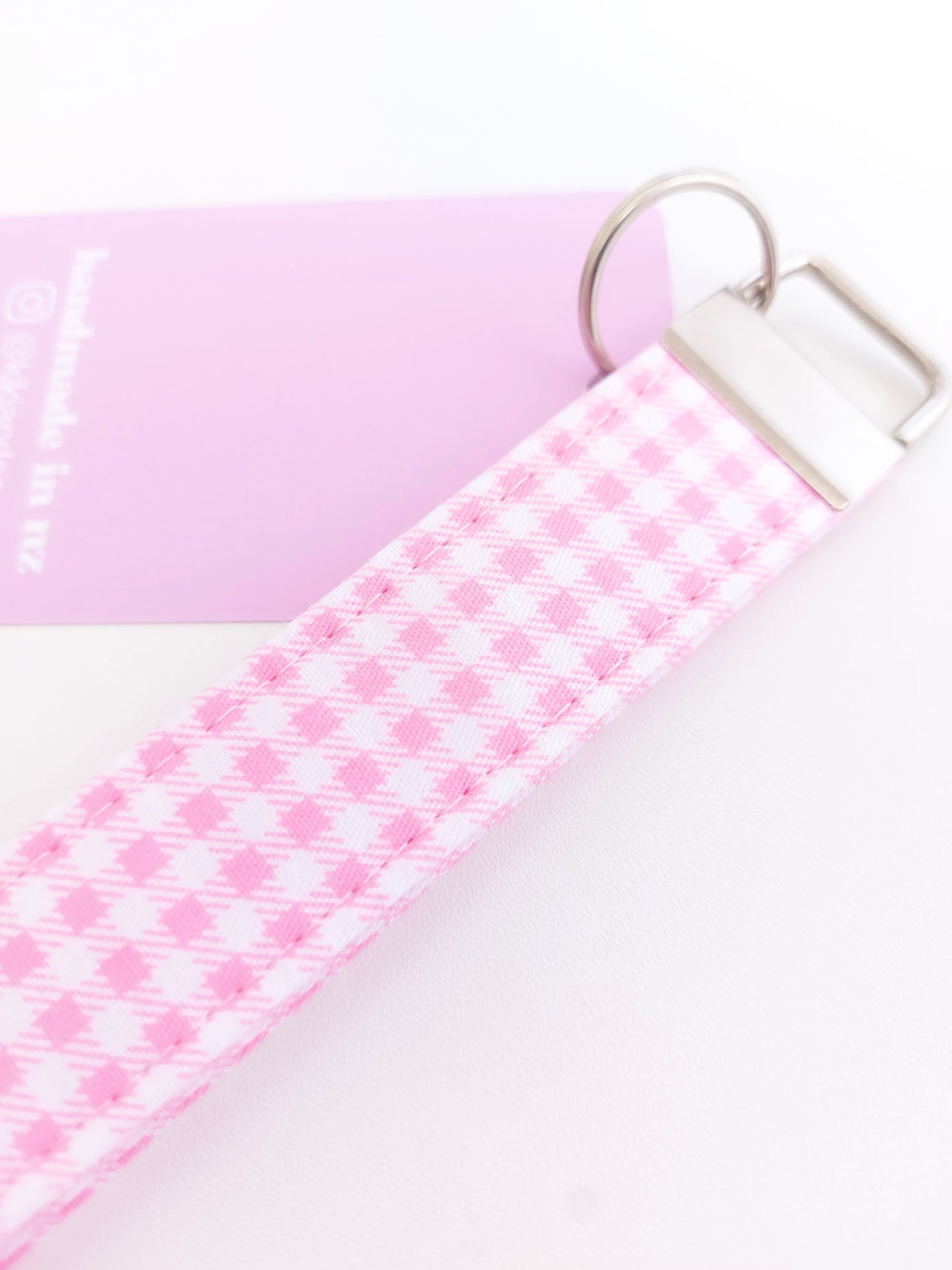 Keychain - Pink Gingham