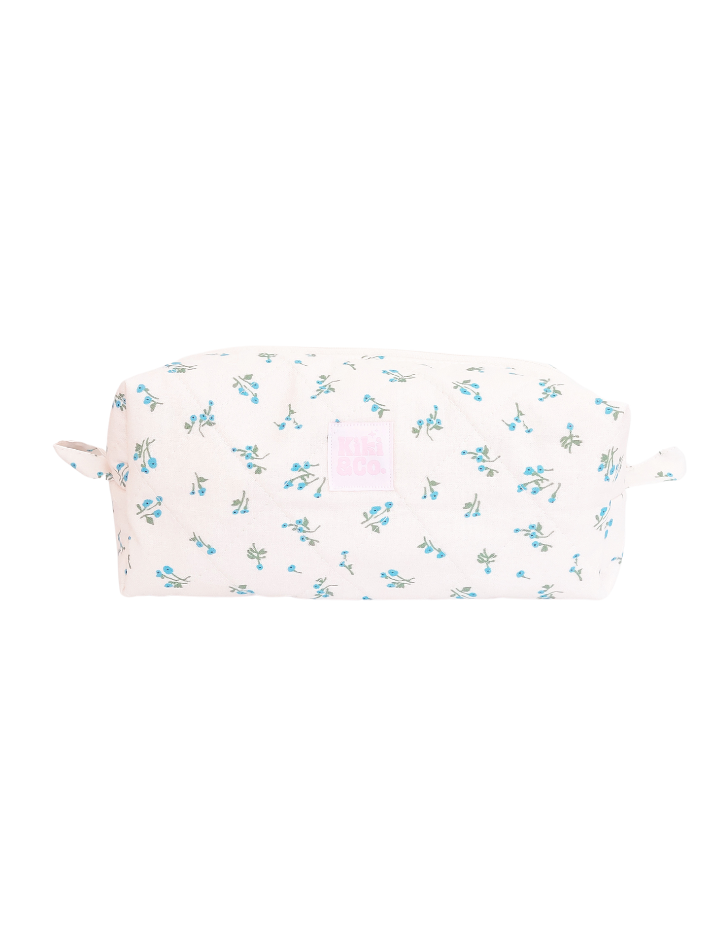 Quilted Makeup Bag- Forget Me Not