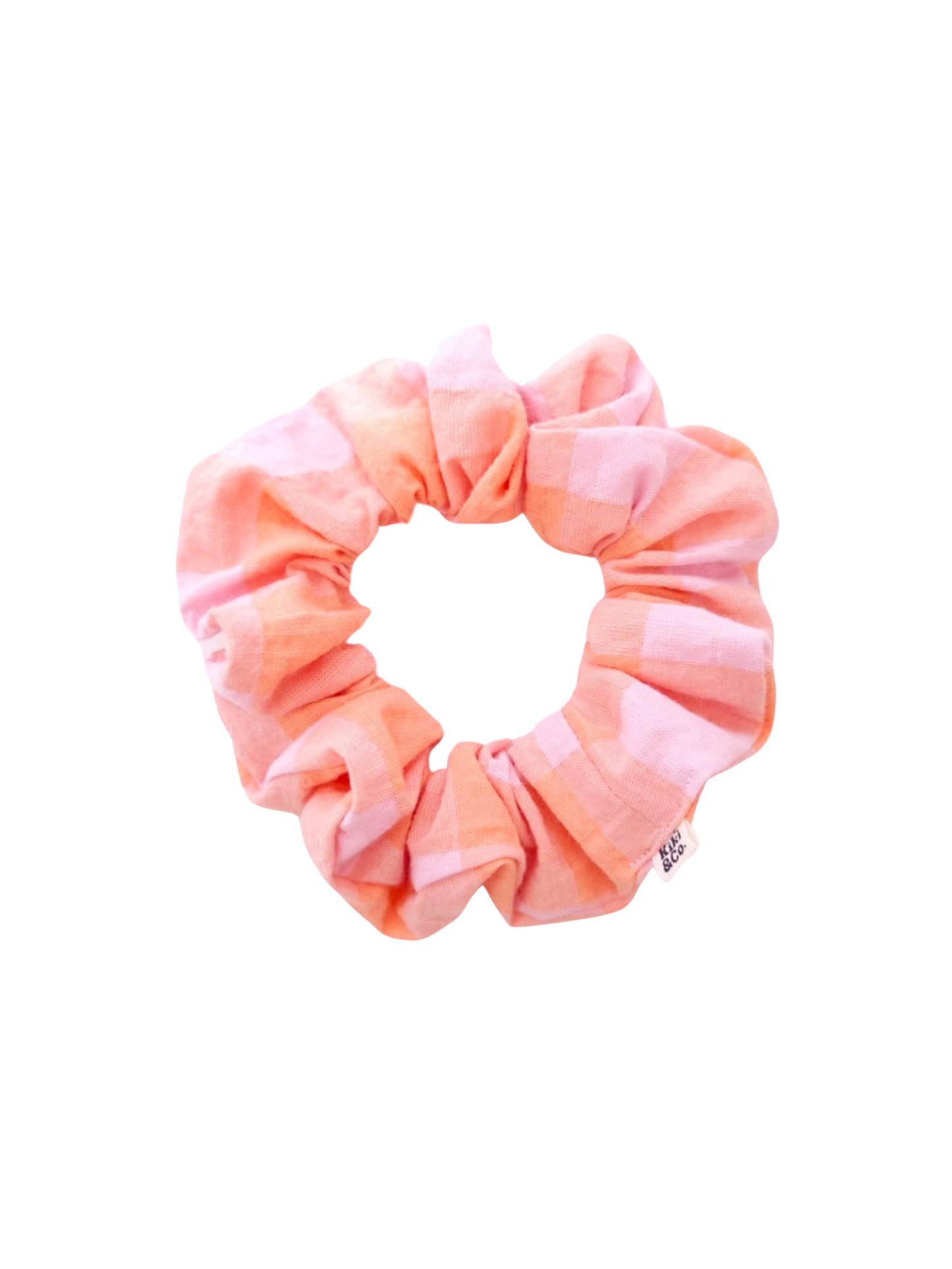 Scrunchie - Pink\Orange Gingham