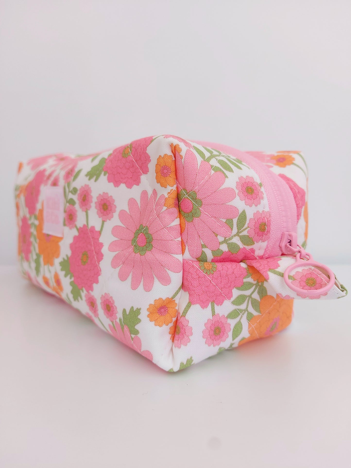 Quilted Makeup Bag- Vintage Floral PRE-ORDER