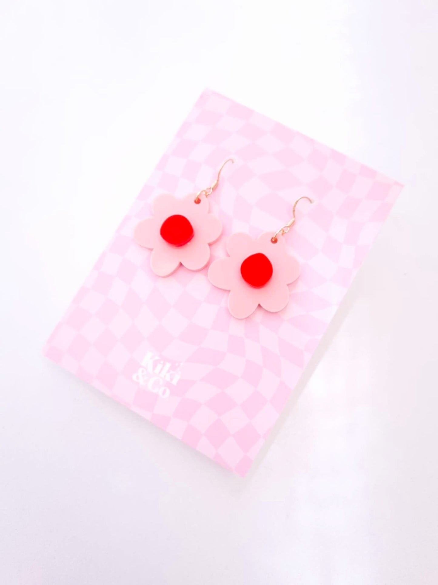 Flora Earrings - Pink/Red