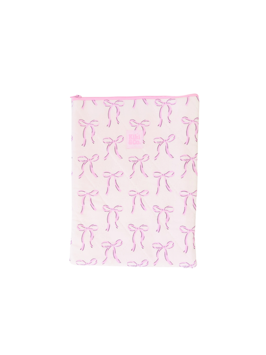 Quilted eReader Sleeve - Lilac Bows