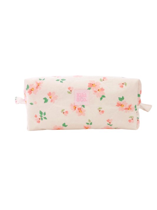 Quilted Makeup Bag- Faye Floral